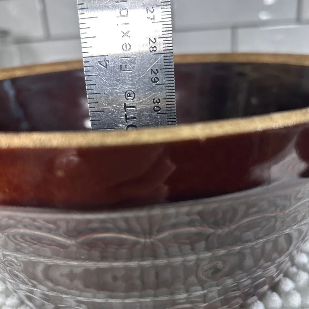 VTG 1950s Marcrest Colorado Brown Stoneware 3 Qt Dutch Oven Casserole w/Lid